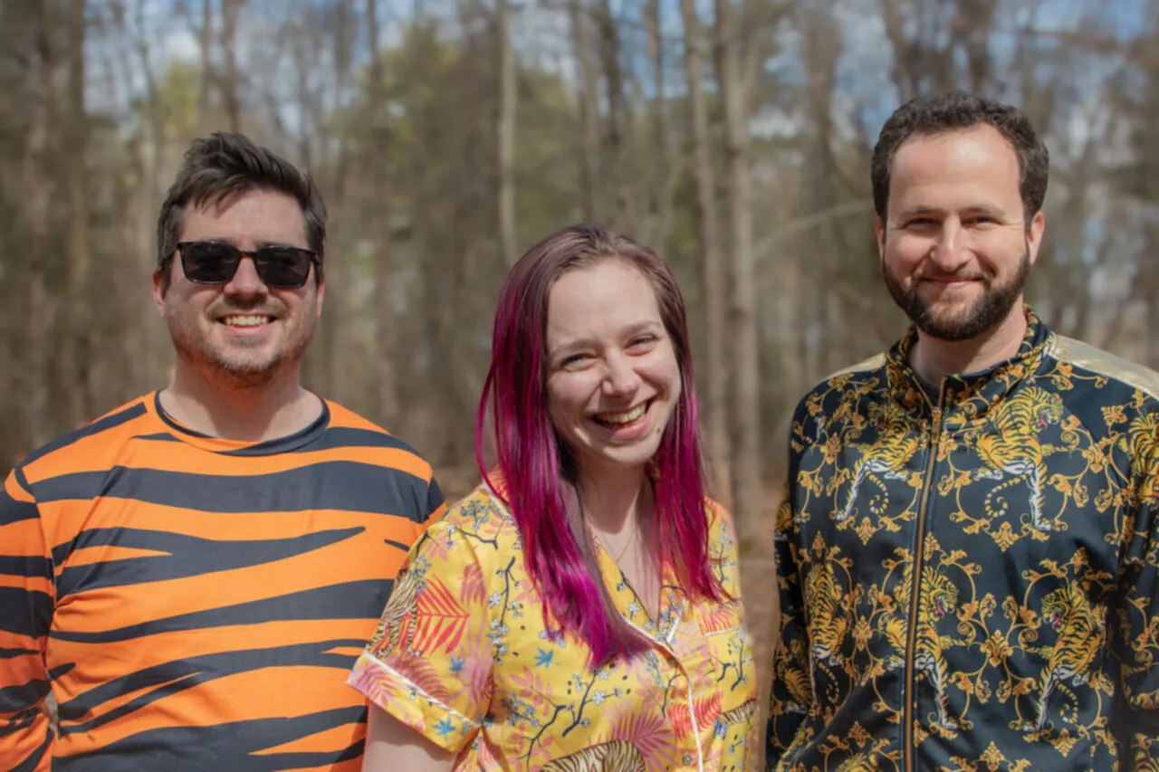 Tiger Pajamas: from left, Phil Giammattei, Ashley McQuaid, Jon Mitchell